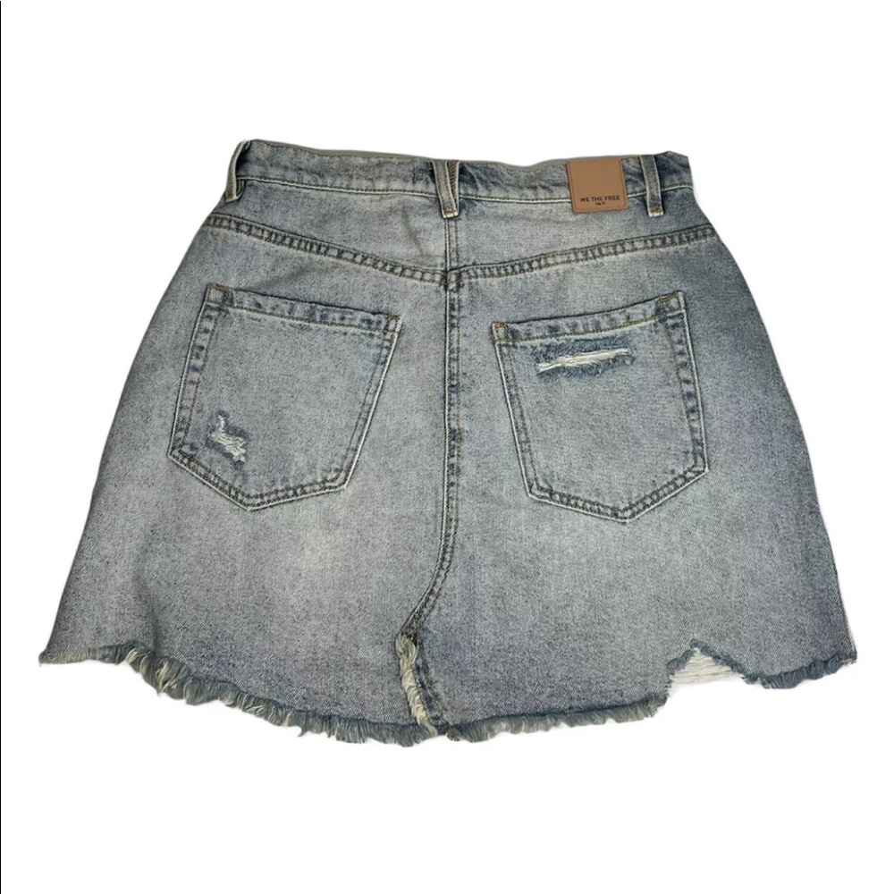 Free People Brea Cut Off Skirt Mile High Blue Women’s Size 29 NWT - Picture 5 of 14